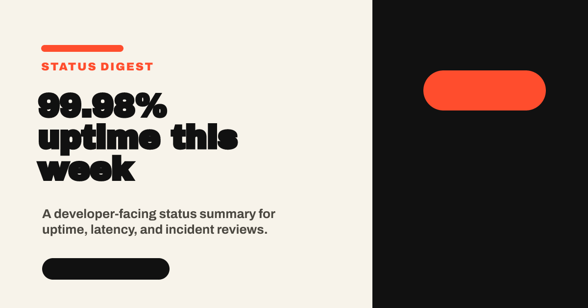 API Status Digest Card