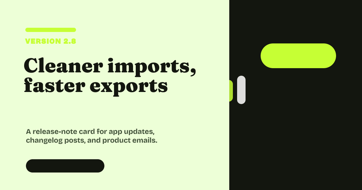 App Release Notes Card