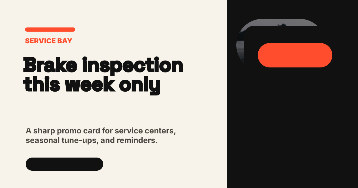 Automotive Service Card