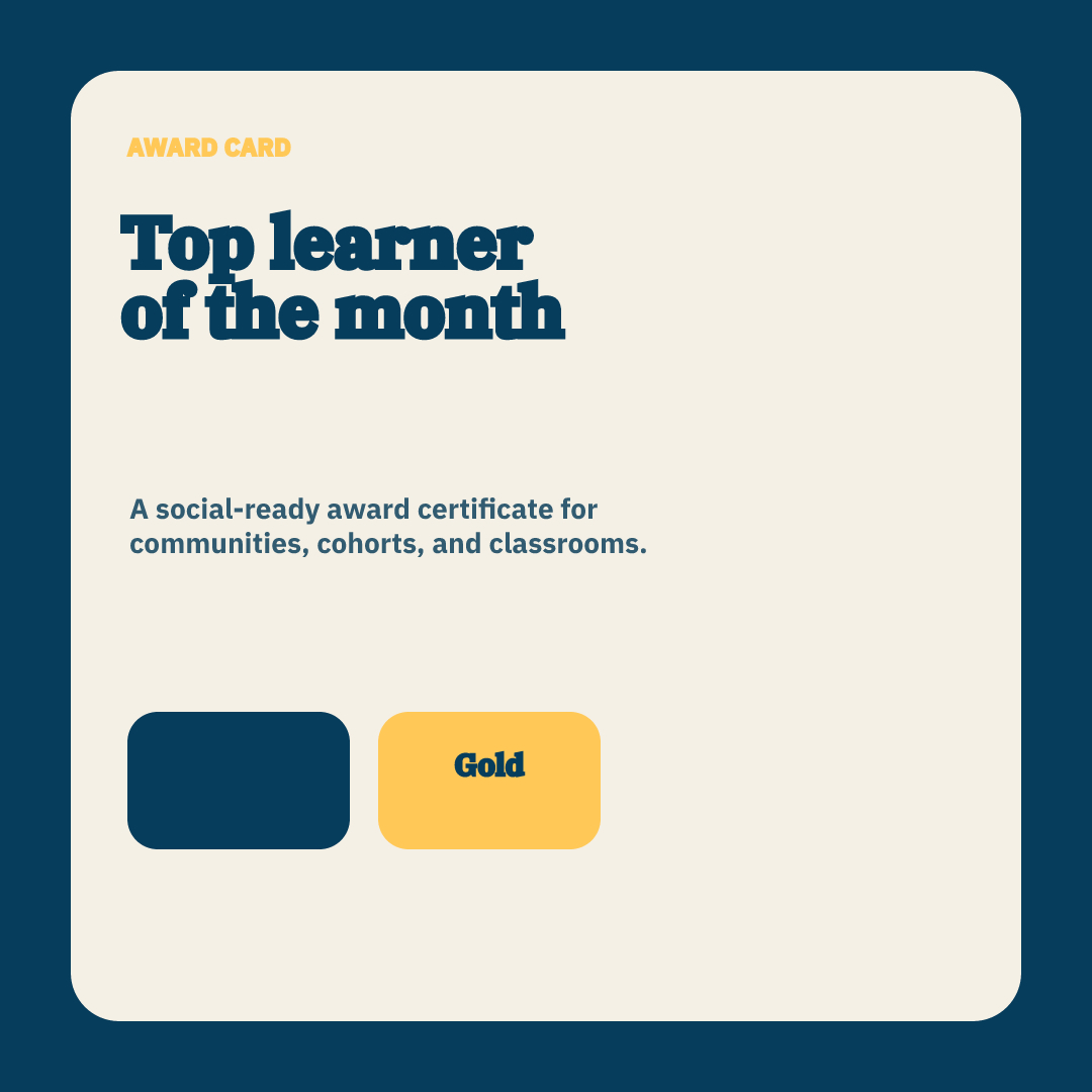 Award Certificate Social