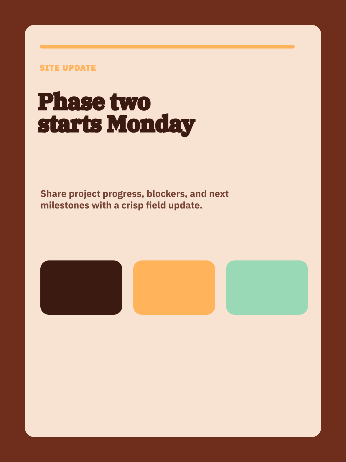 Construction Site Update