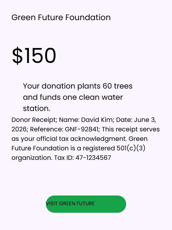 Nonprofit Donor Receip