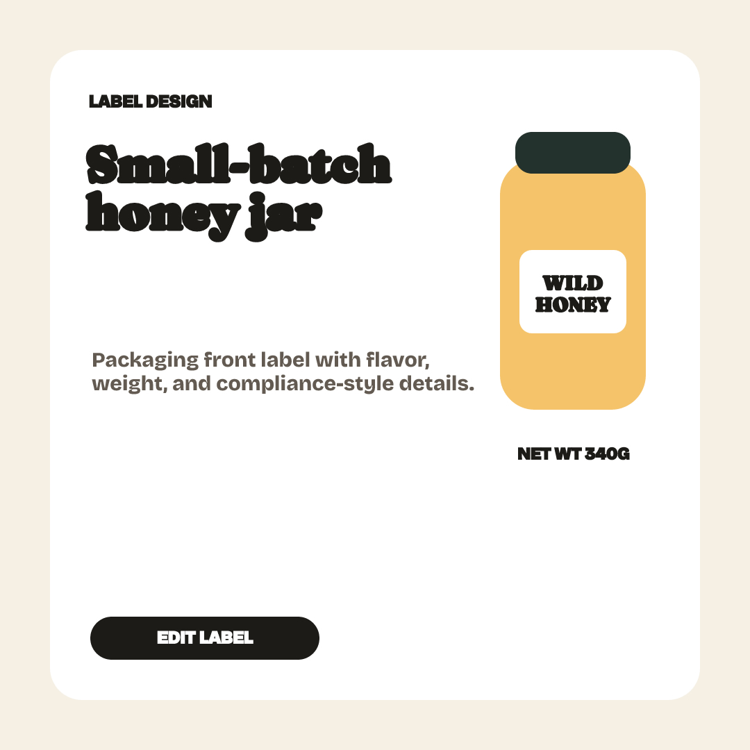 Product Label Card