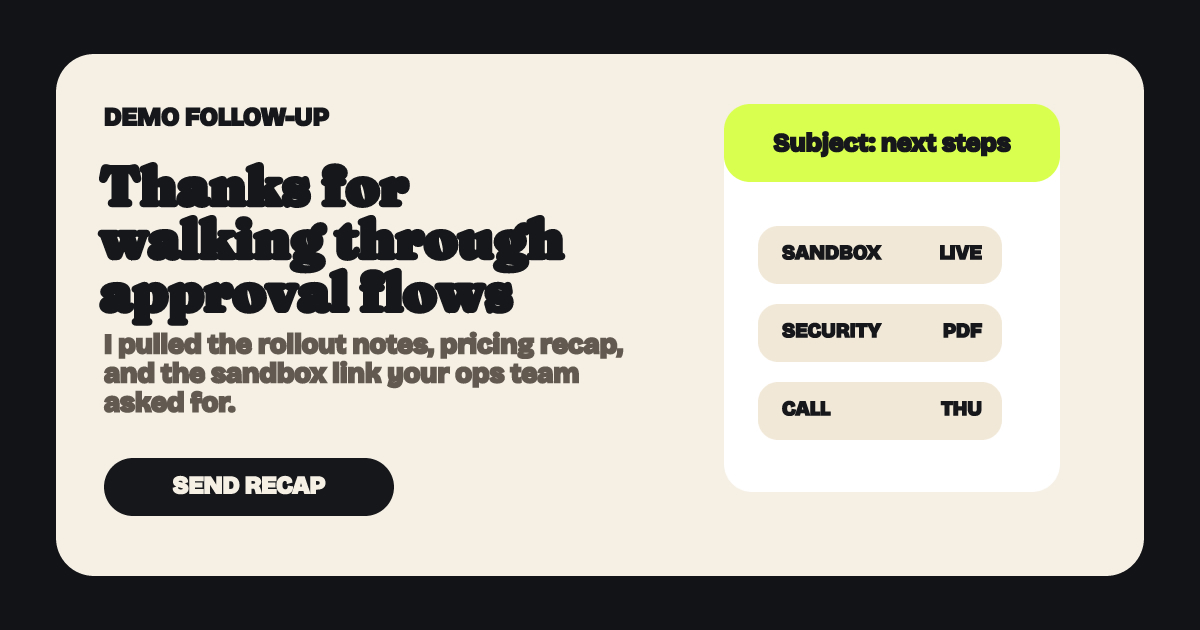 Sales Demo Follow