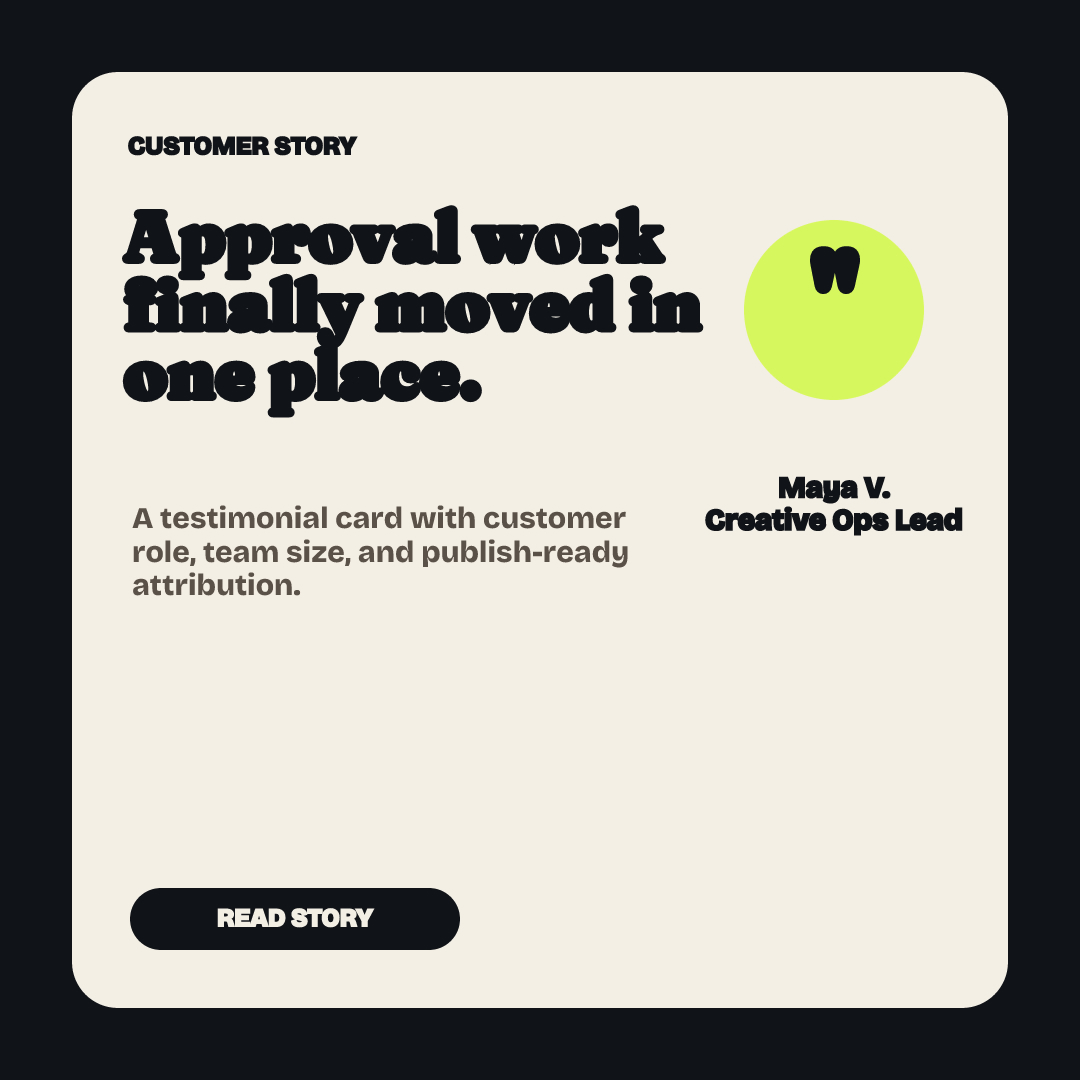 Operator Testimonial Card