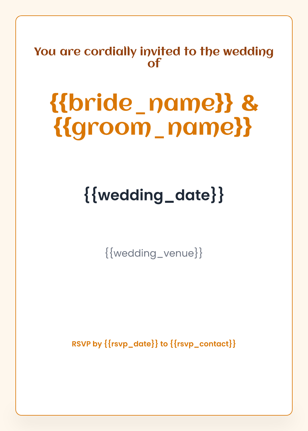 Wedding Invitation