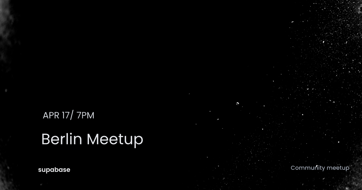 Supabase meetup