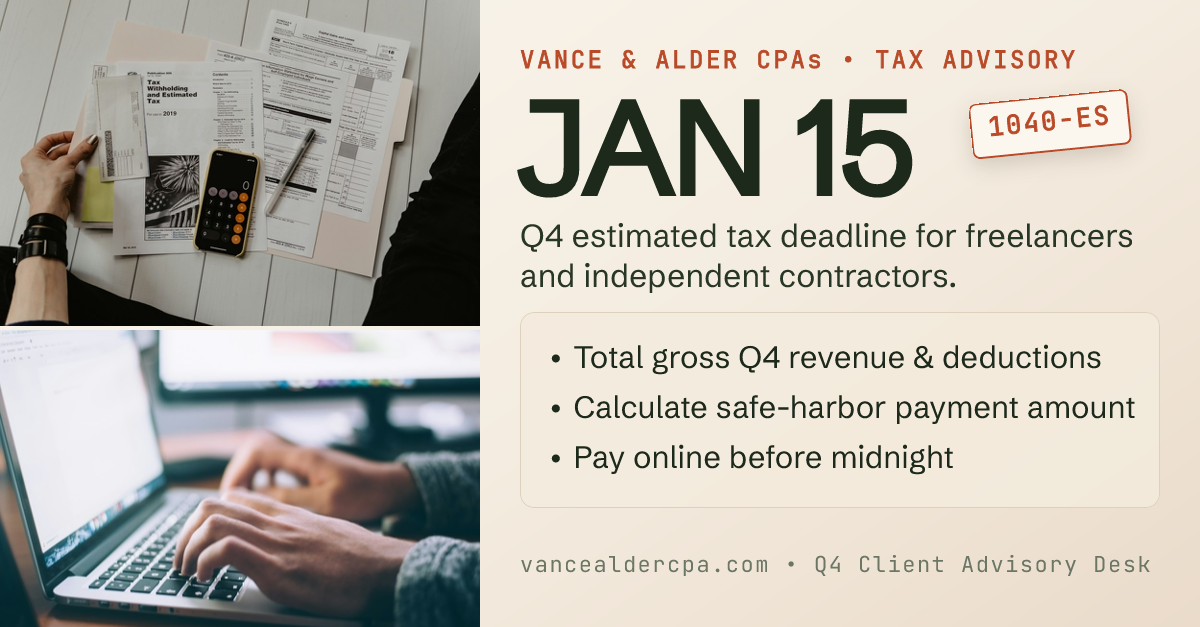 Freelancer Q4 Estimated Tax Reminder