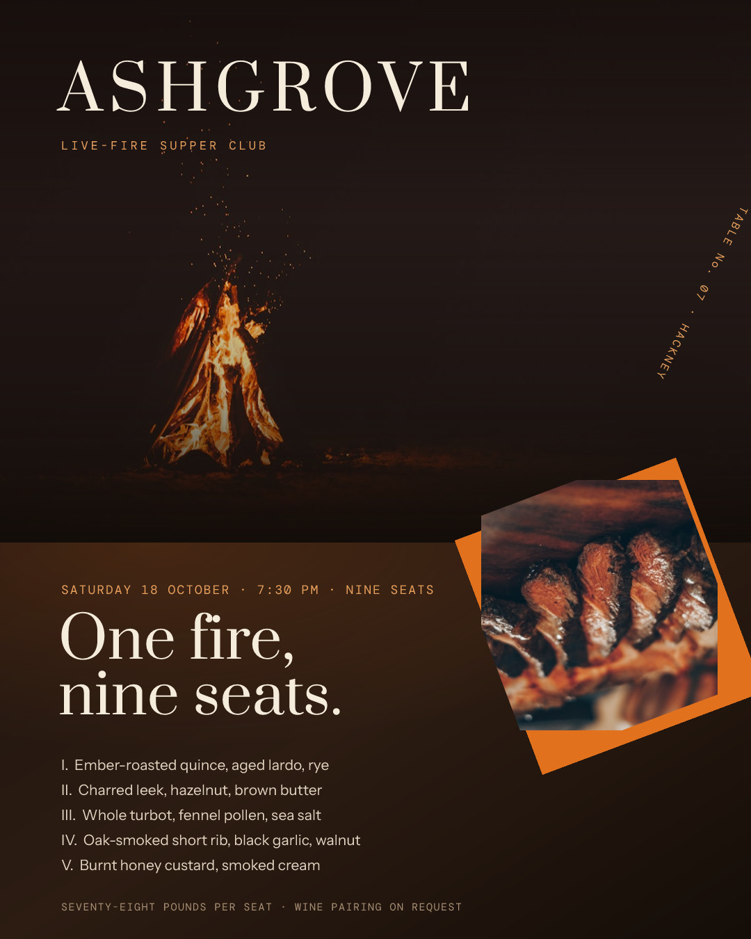 Ashgrove Table No. 07 - Live-Fire Supper Club