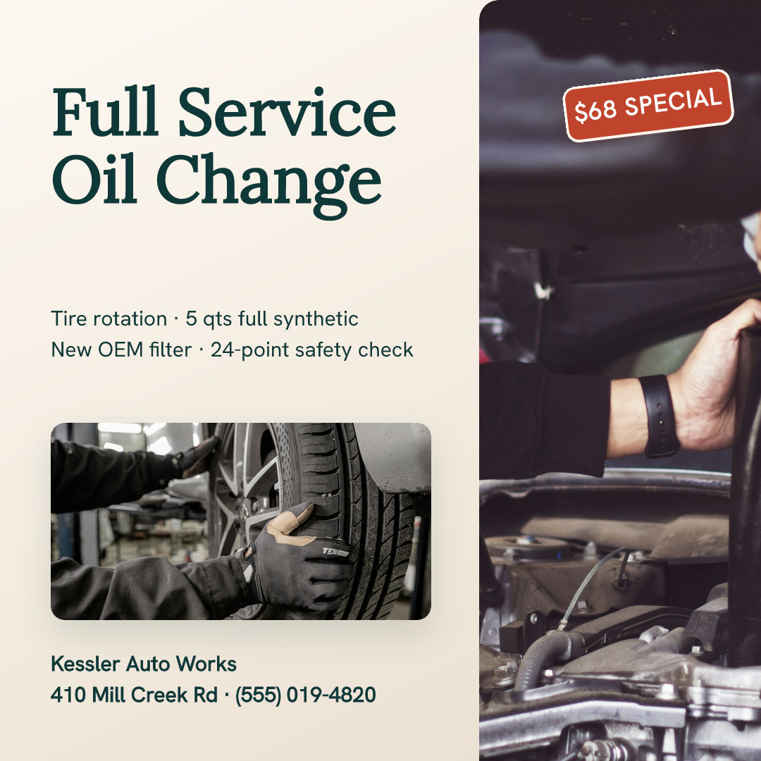 Auto Oil Change Special with Tire Rotation