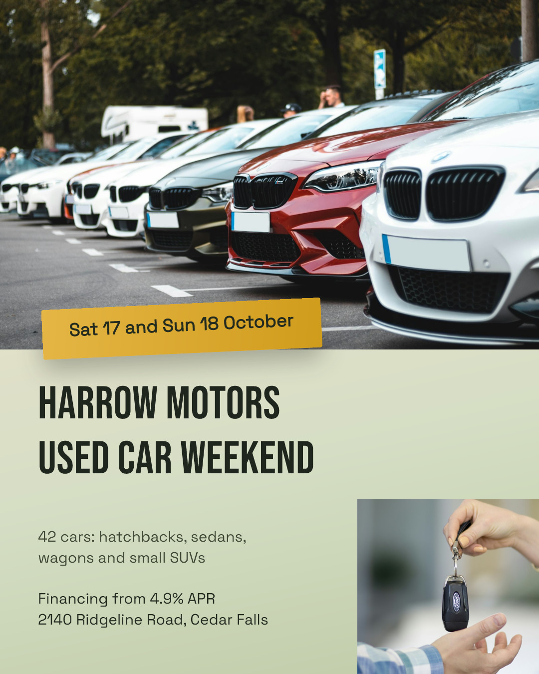 Harrow Motors Used Car Weekend