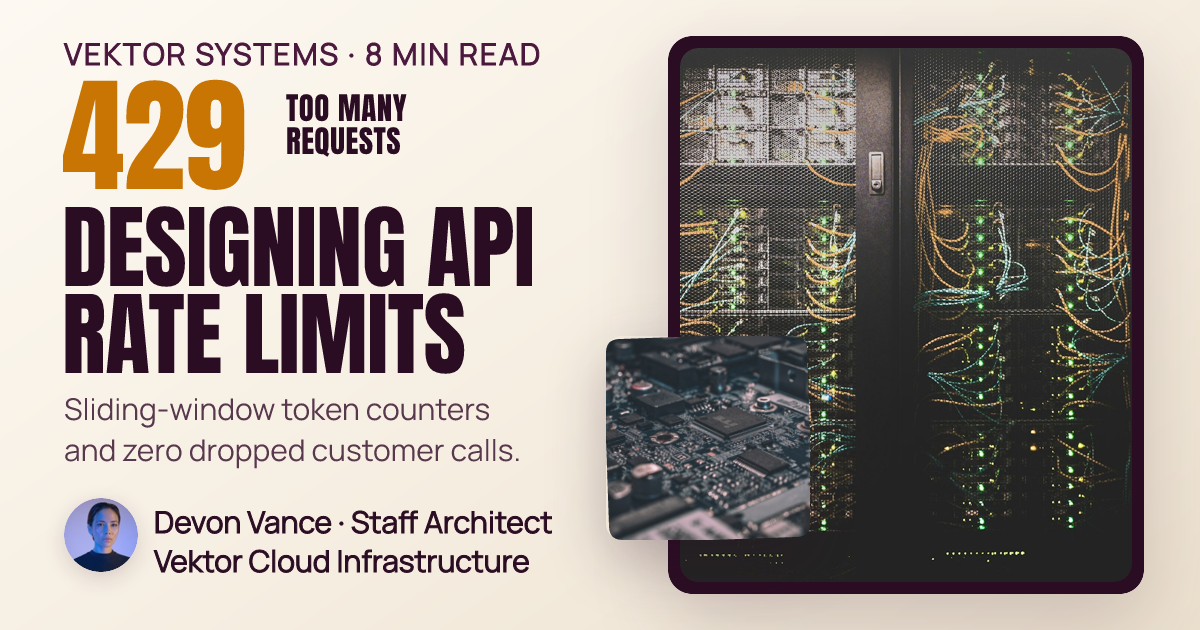 Designing API Rate Limits Editorial Blog Cover