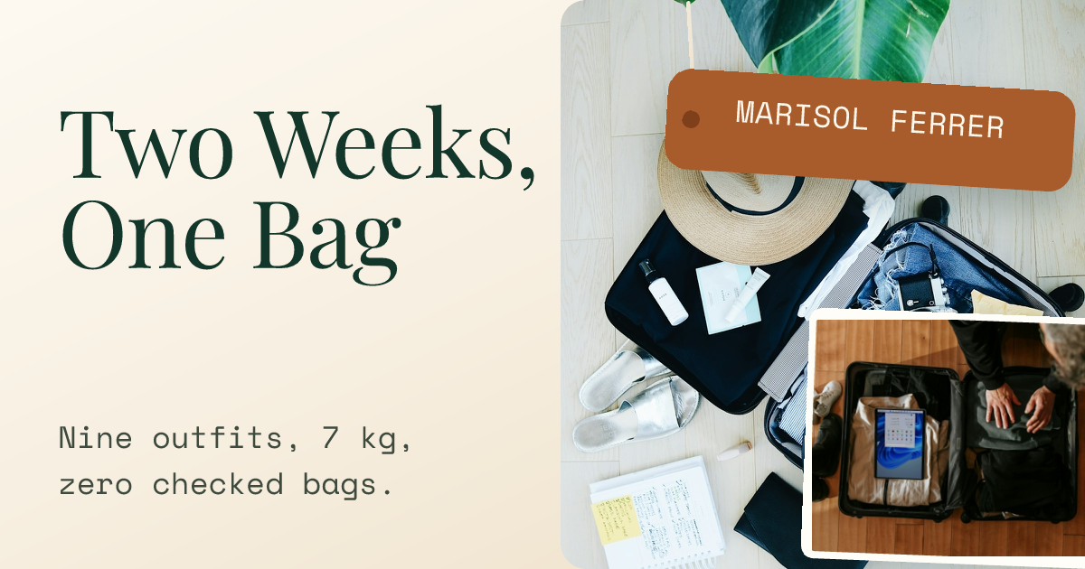 Two Weeks One Bag Carry-On Packing Blog Cover