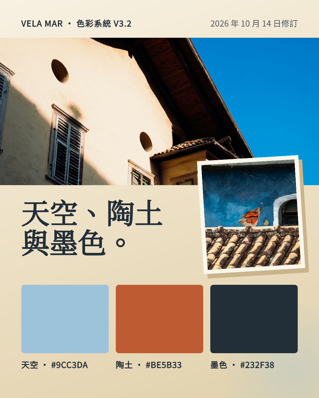 Vela Mar 品牌色彩系統看板