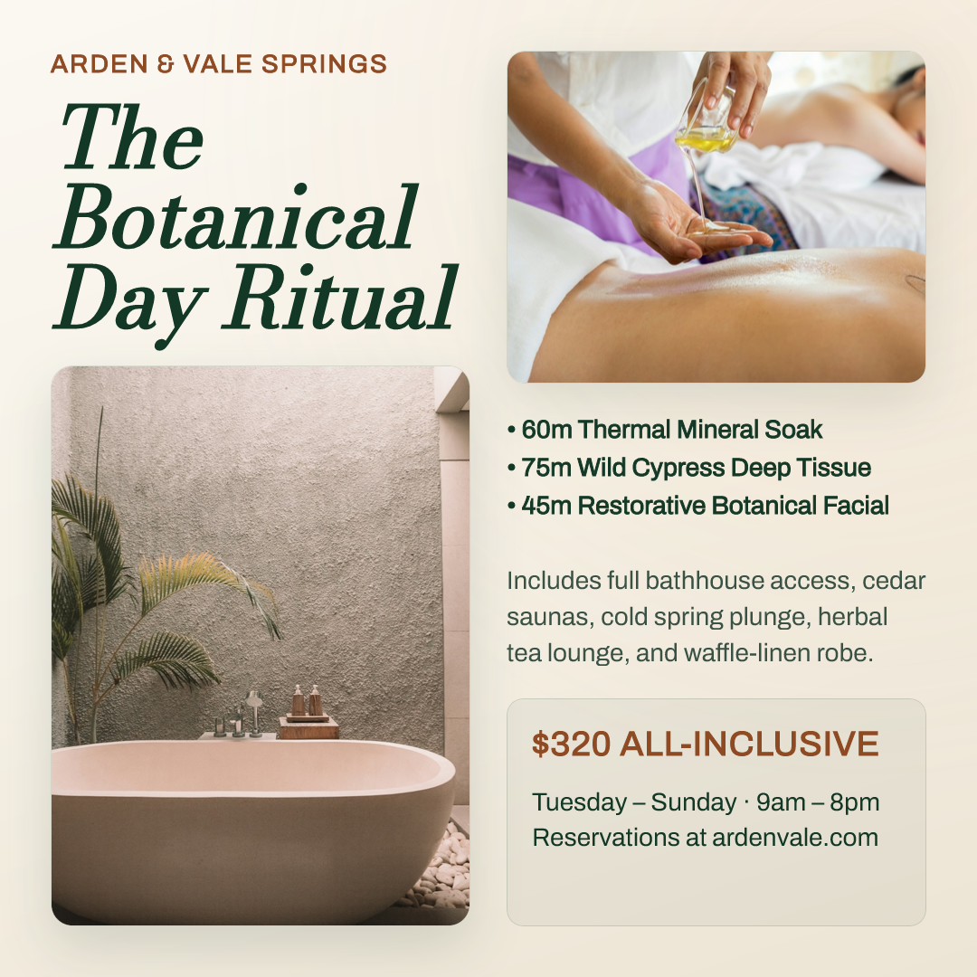 Arden & Vale Botanical Day Ritual Spa Package