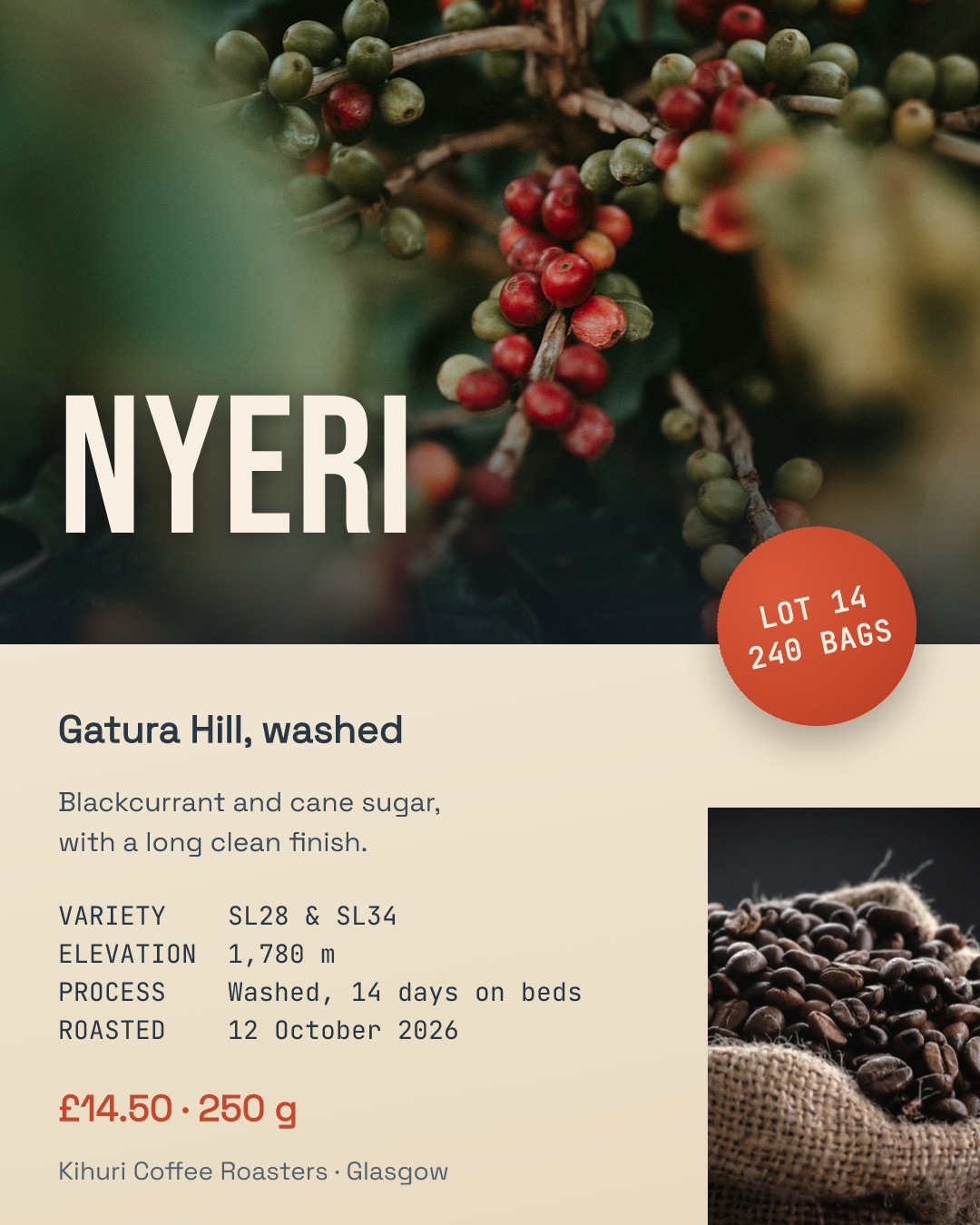 Kenya Nyeri Washed Single Origin Release