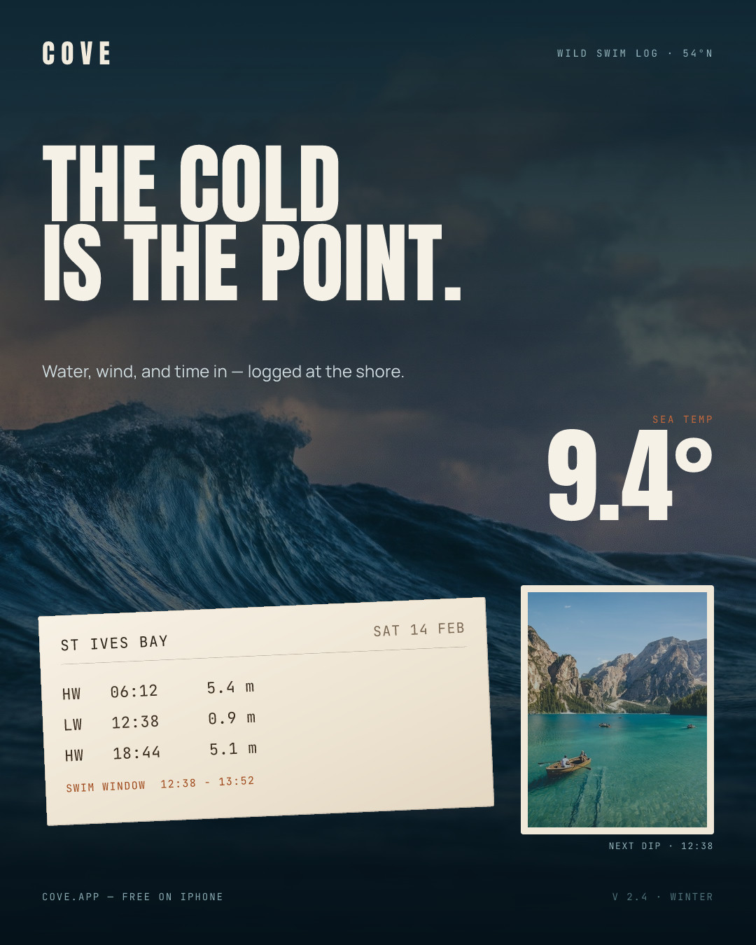 COVE Cold-Water Swim Log