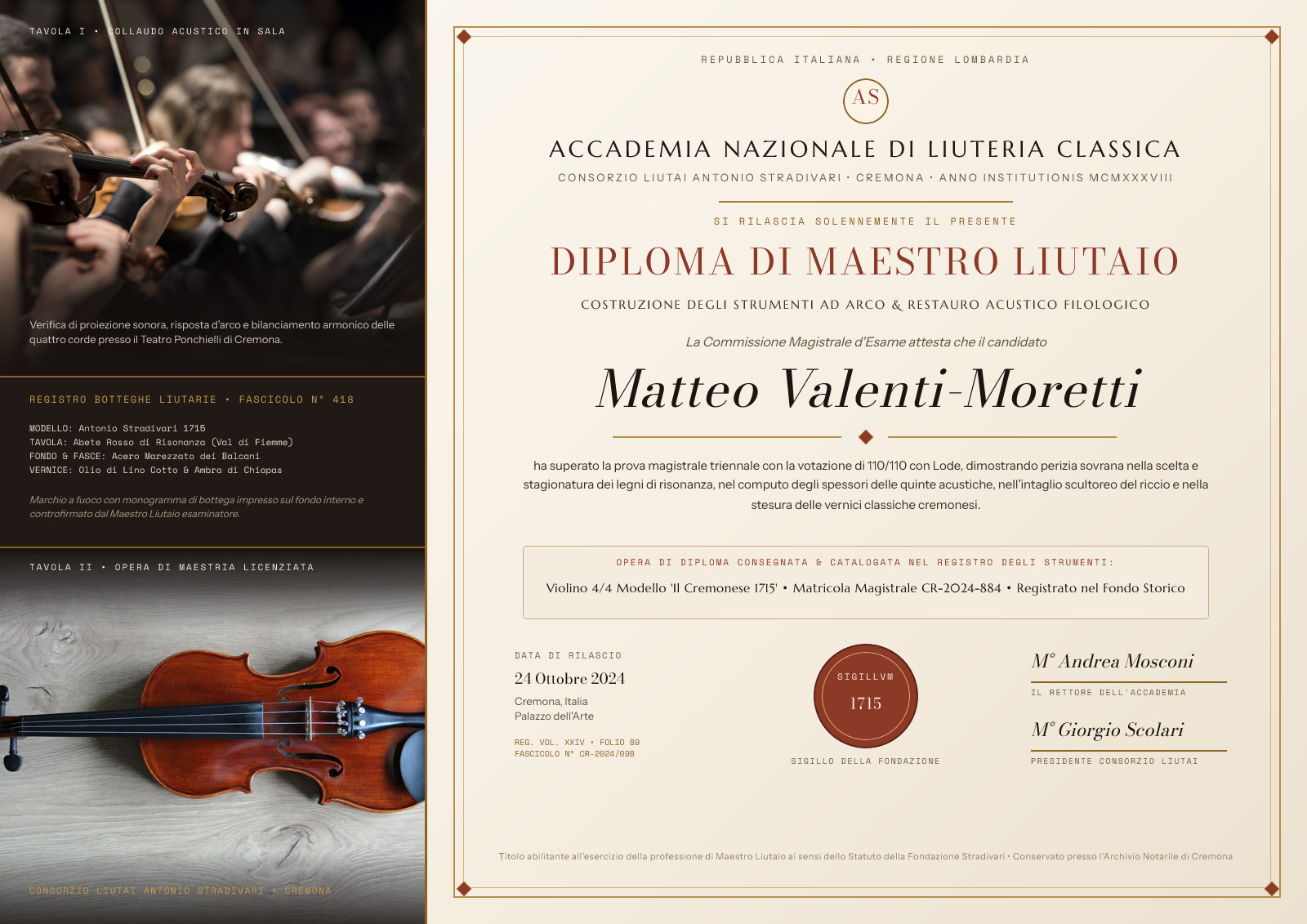 Accademia Liuteria Cremonese Master Diploma