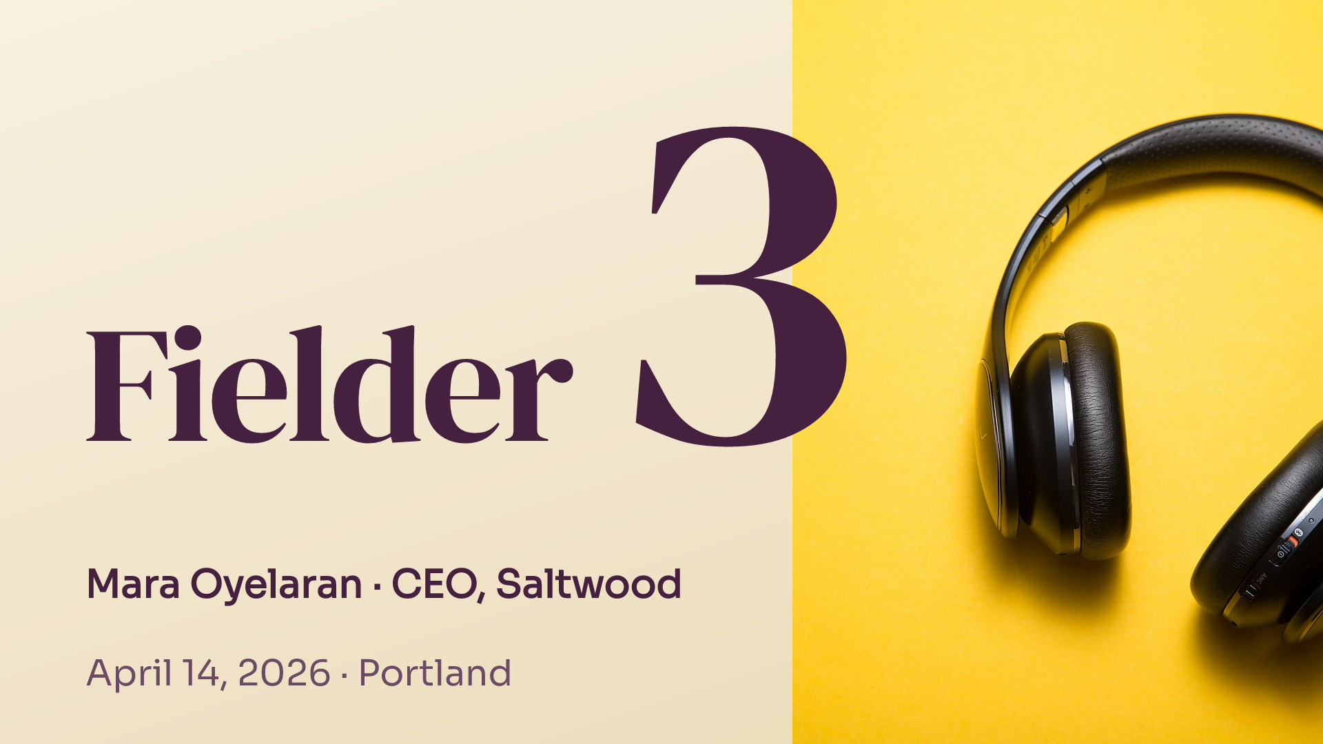 Fielder 3 Keynote Title Slide