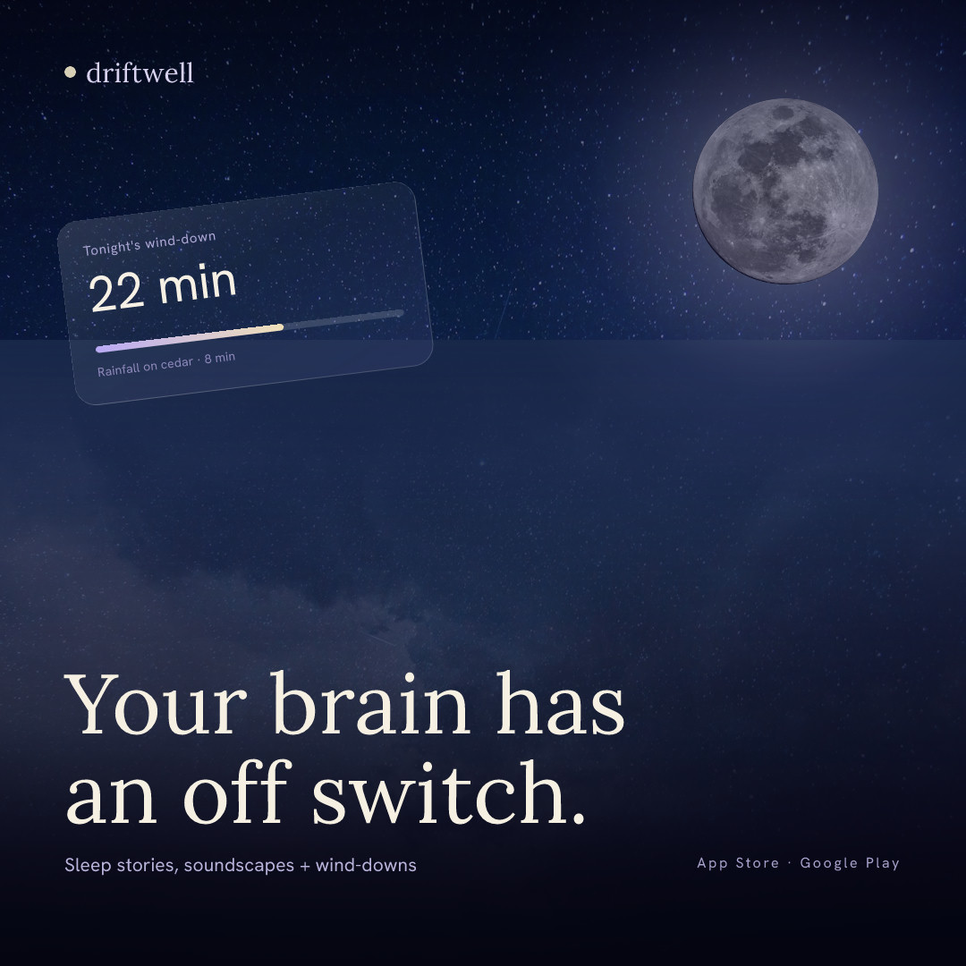 Driftwell Sleep App Launch Post
