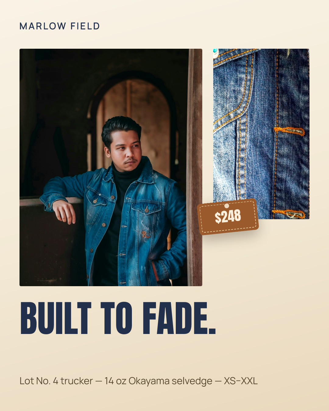 Selvedge Denim Jacket Product Promo