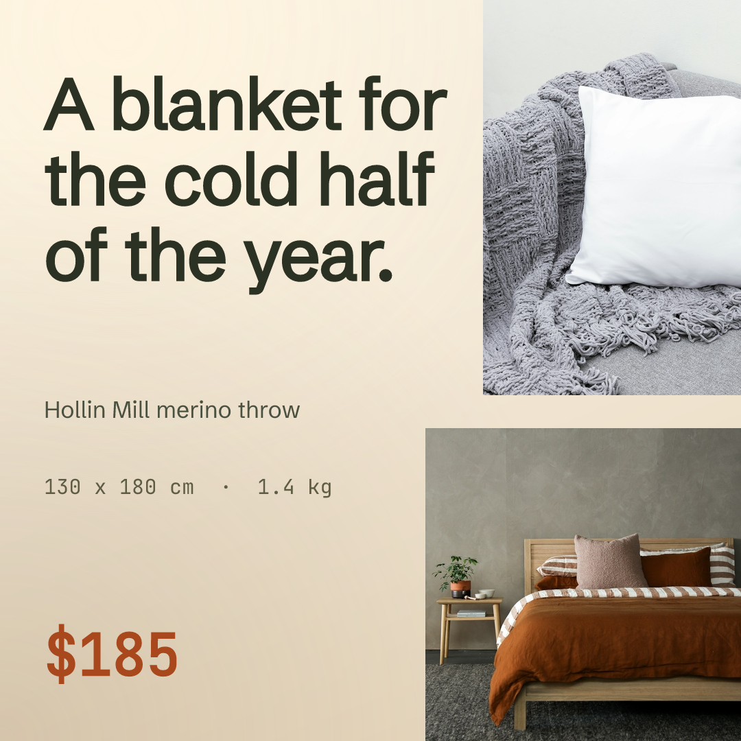 Merino Throw Product Promo