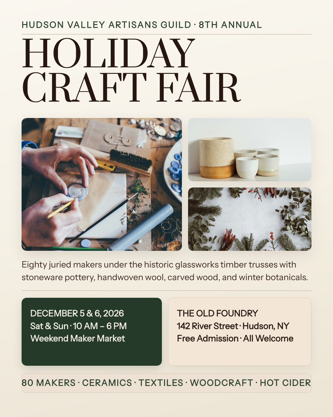 Hudson Valley Holiday Craft Fair — 80 Independent Makers