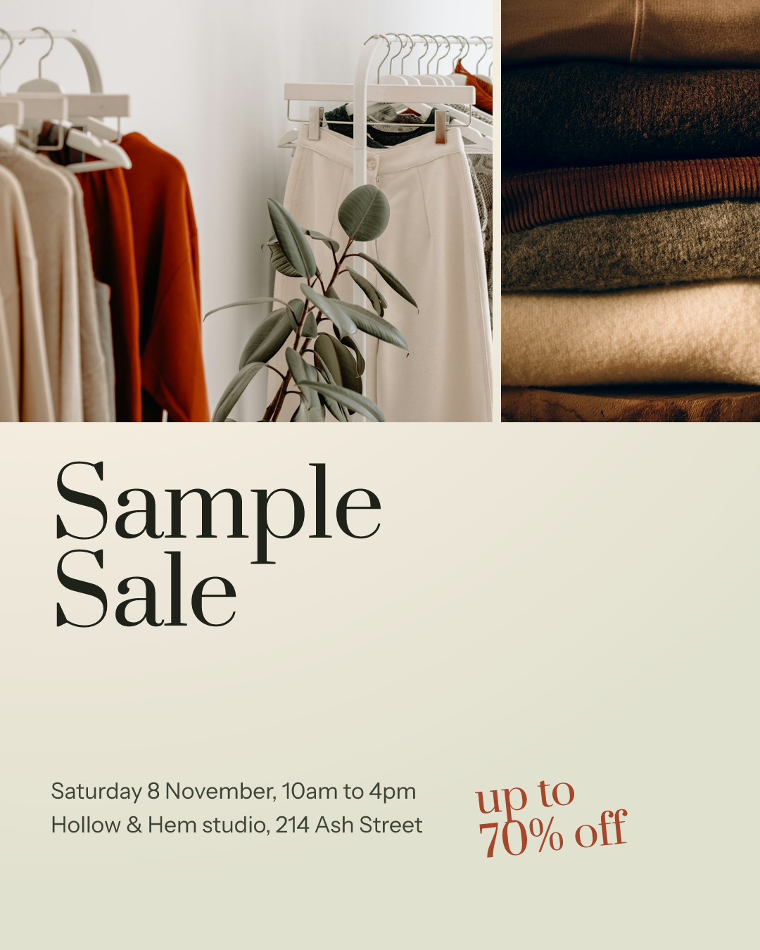 Sample Sale Poster