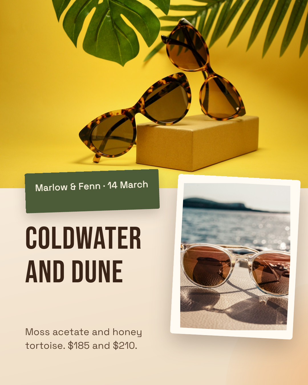 Marlow & Fenn Coldwater and Dune Frame Launch