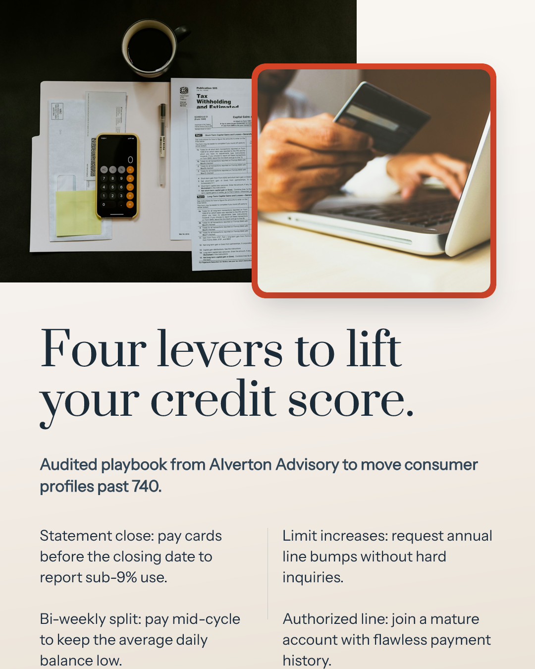 Four Levers to Lift Your Credit Score