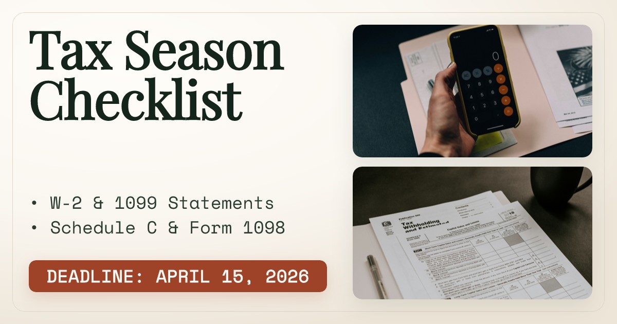 Tax Season Document Checklist