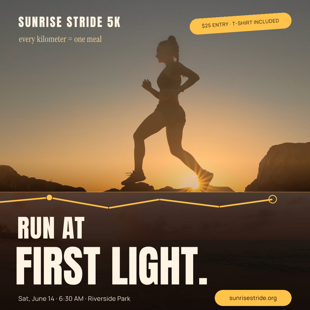 Sunrise Stride 5K Charity Run Post