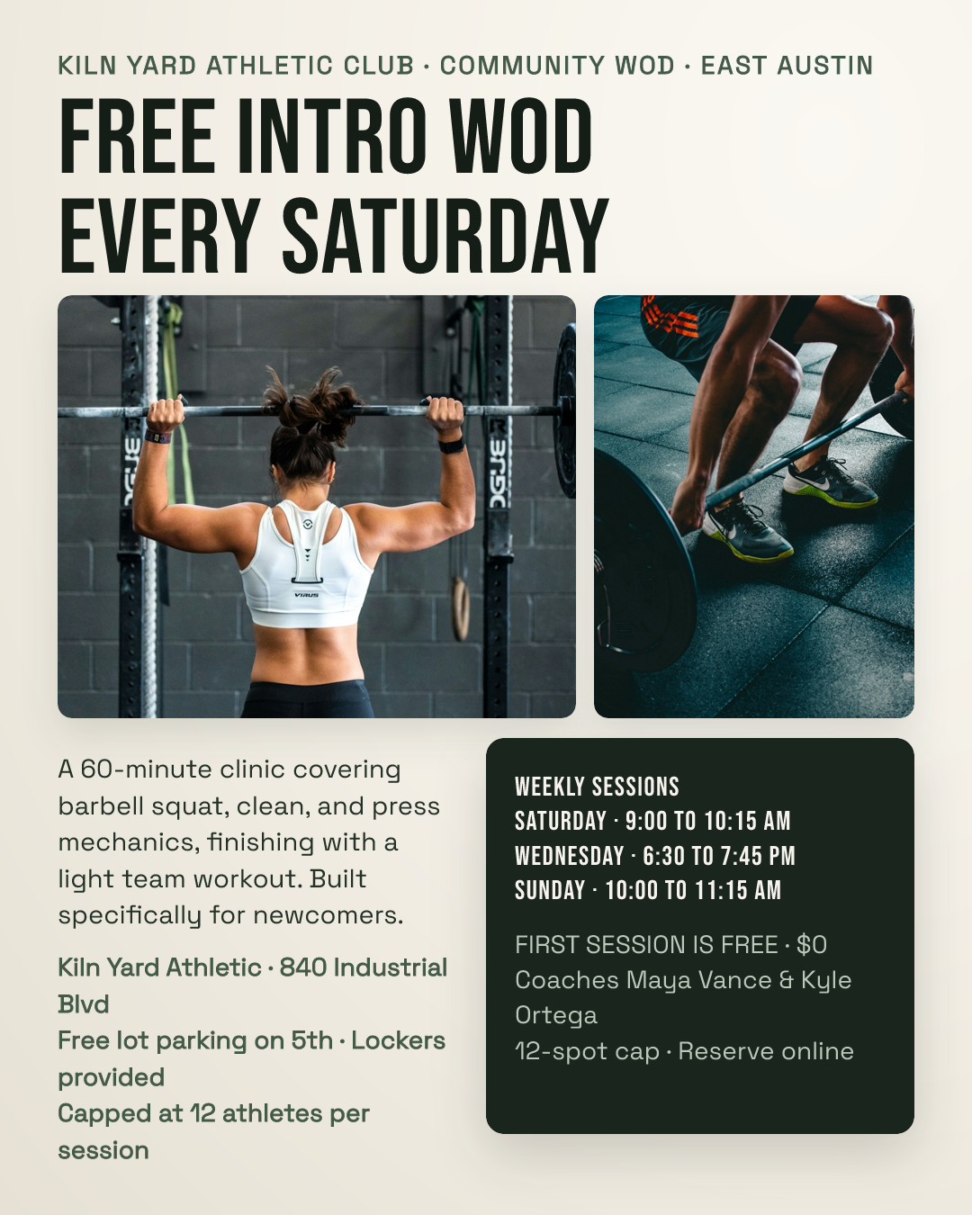 Kiln Yard CrossFit Free Intro Session