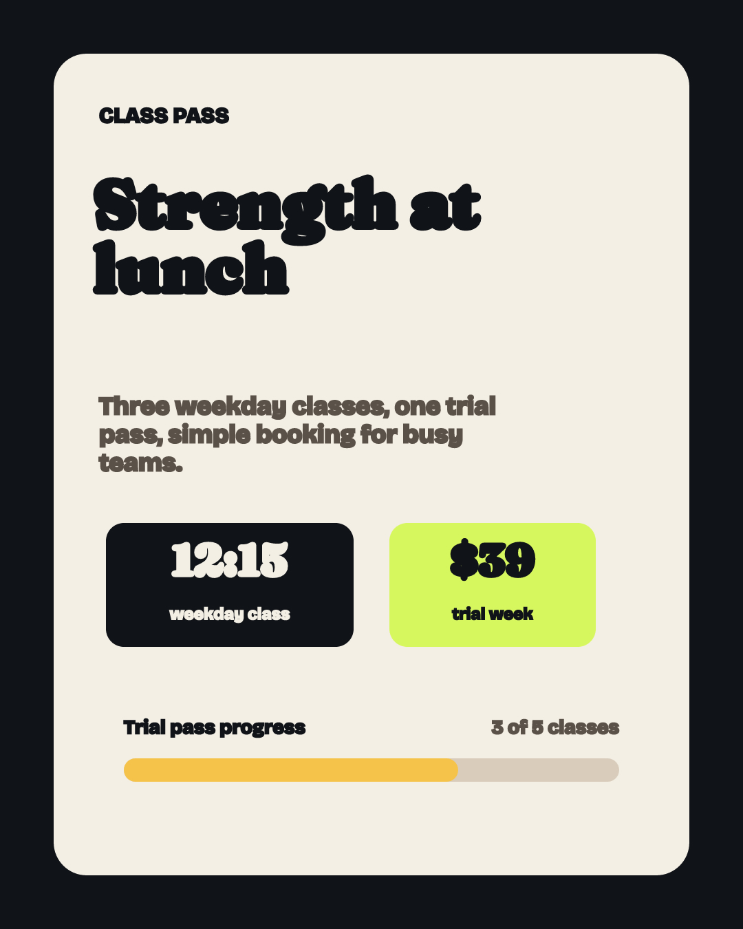 Fitness Class Pass Promo