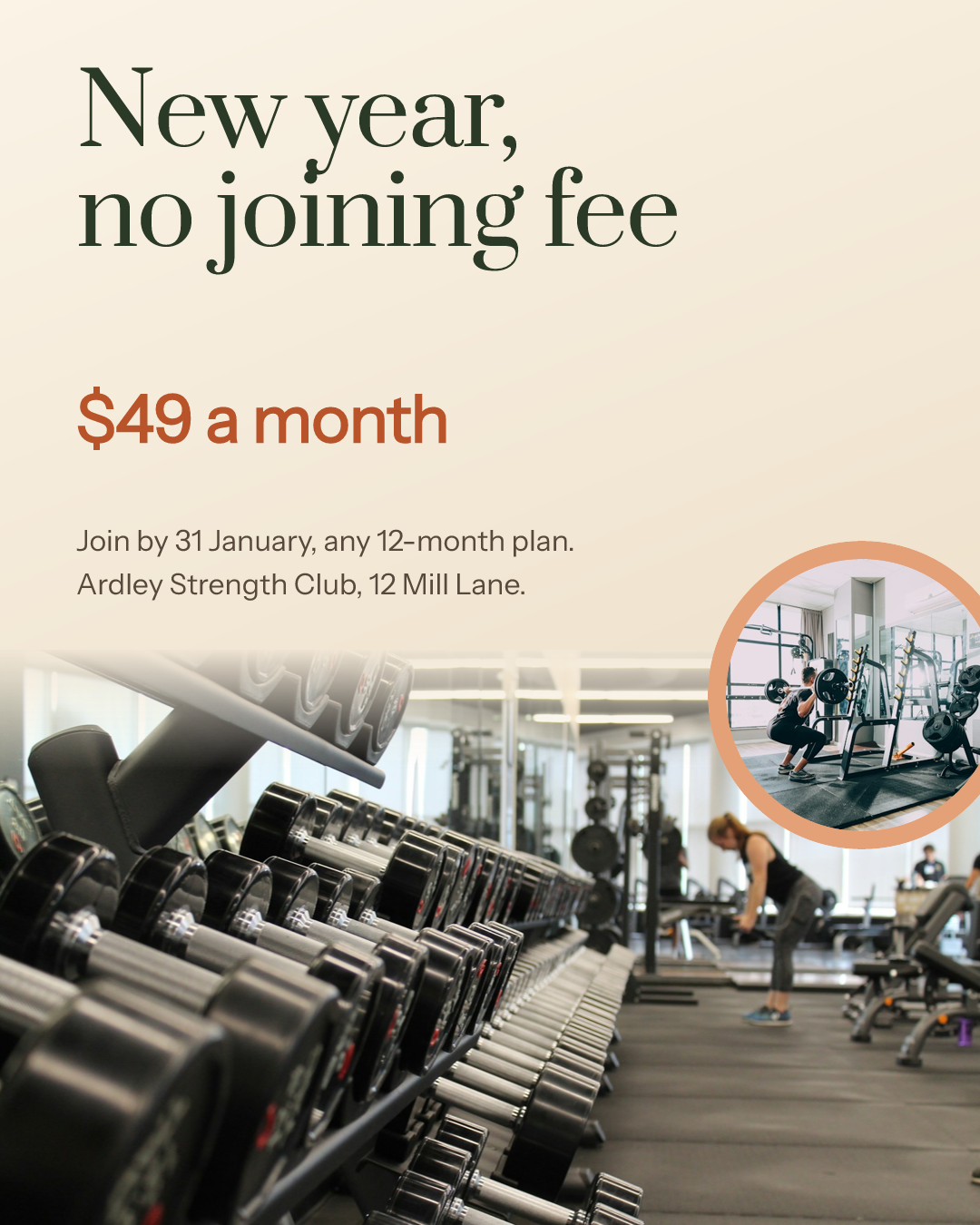 Strength Club New Year Membership Post