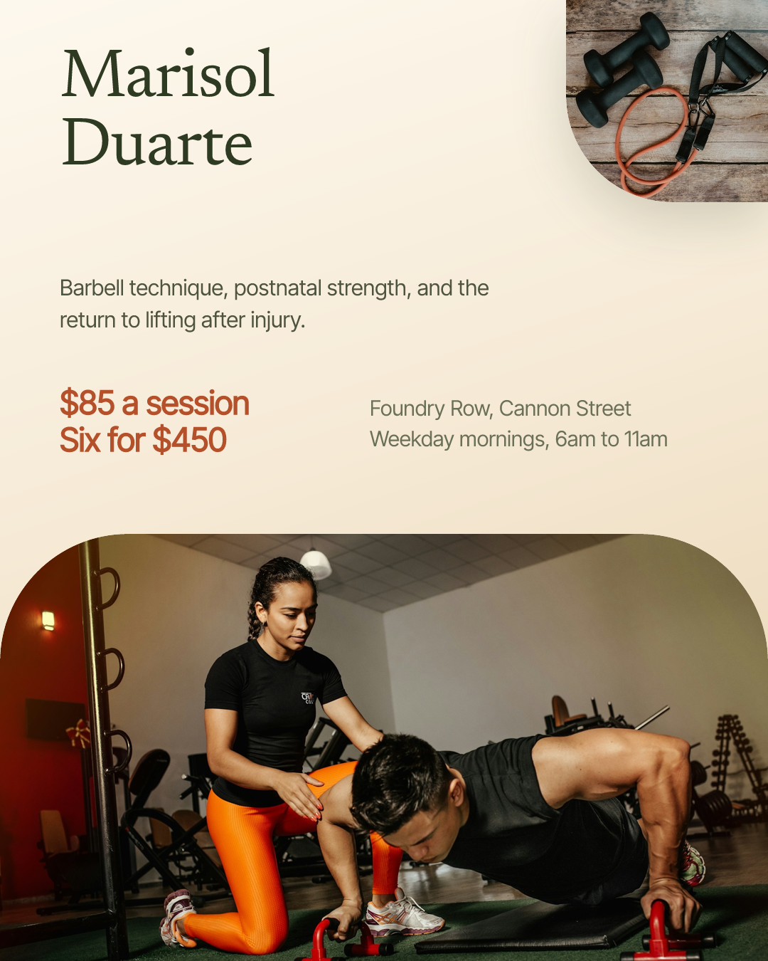 Personal Trainer Intro and Session Rate