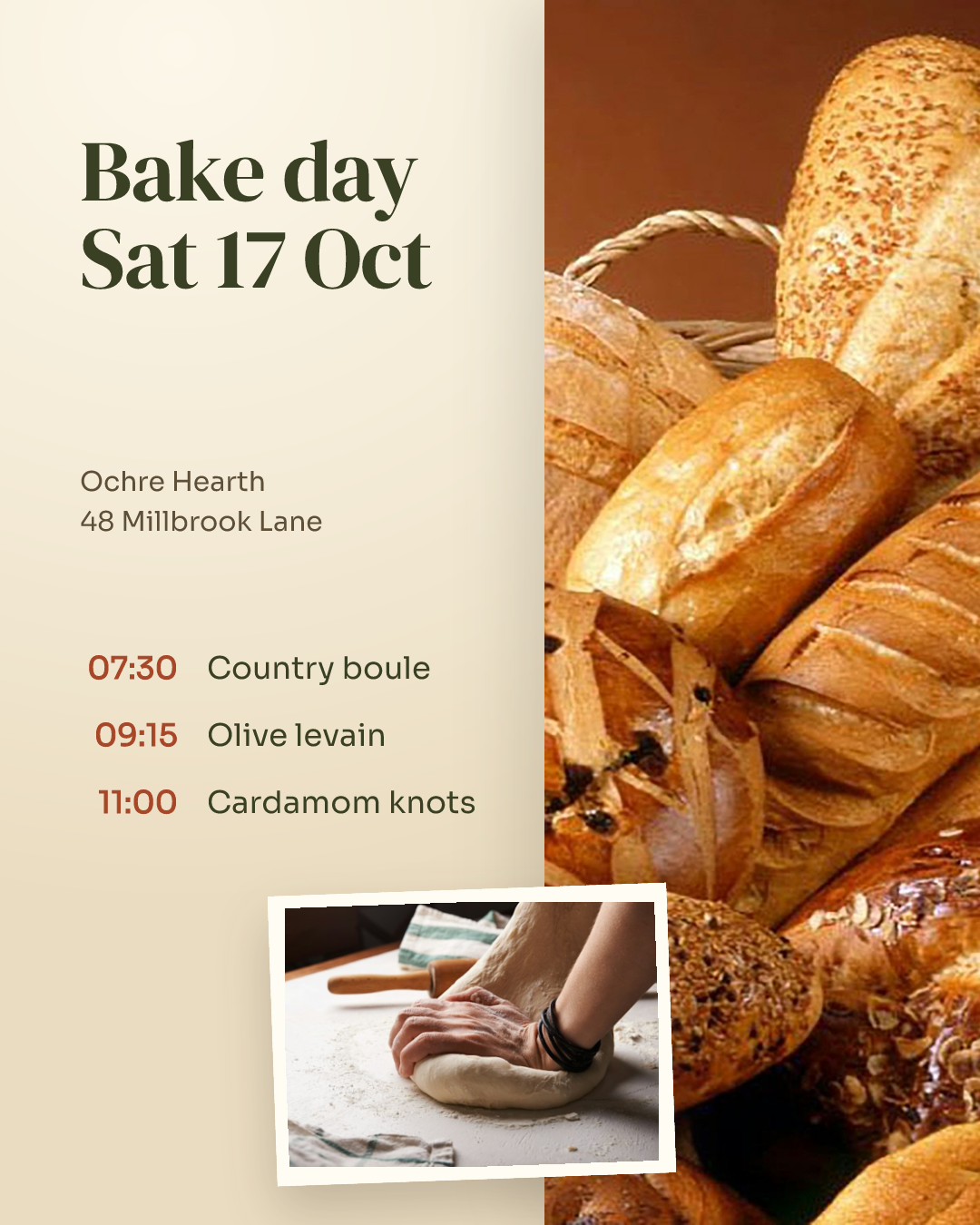 Ochre Hearth Saturday Bake Day
