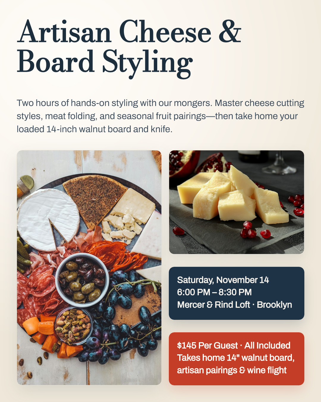 Mercer & Rind Artisan Cheese Board Masterclass