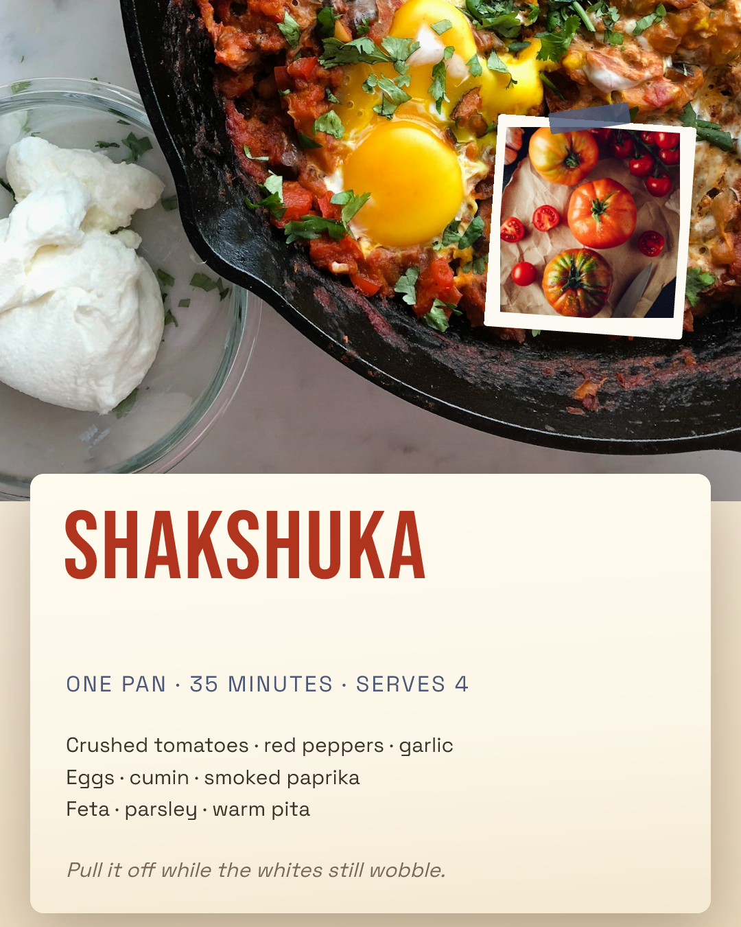 Shakshuka Recipe Card