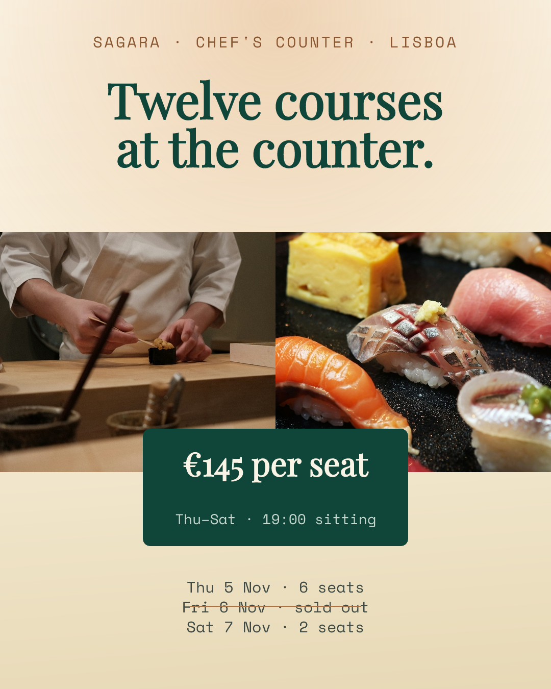 Chef's Counter Omakase Booking