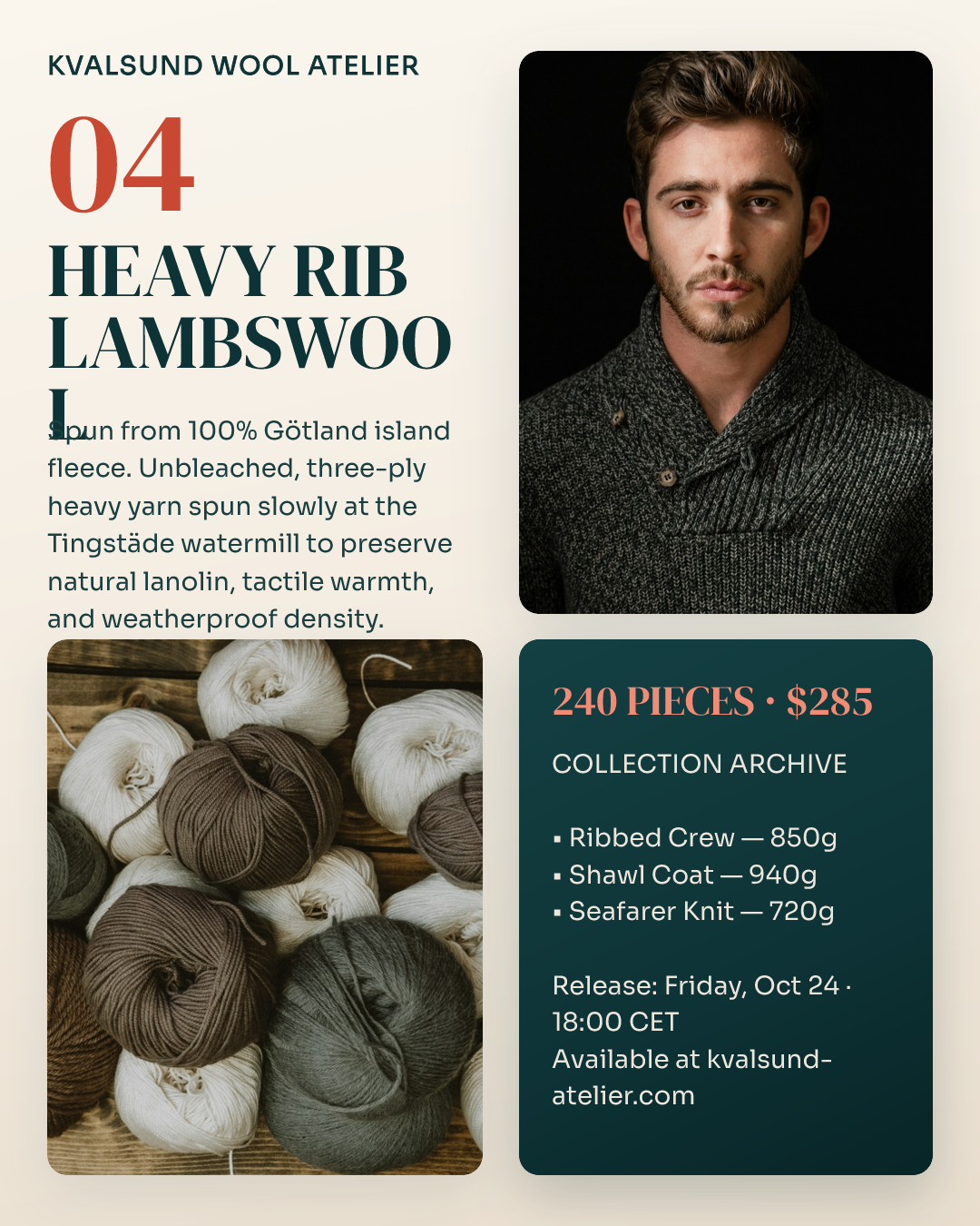 Kvalsund Heavy Lambswool Knitwear Drop