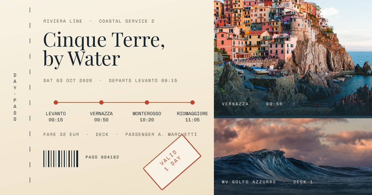Cinque Terre Coastal Day Pass