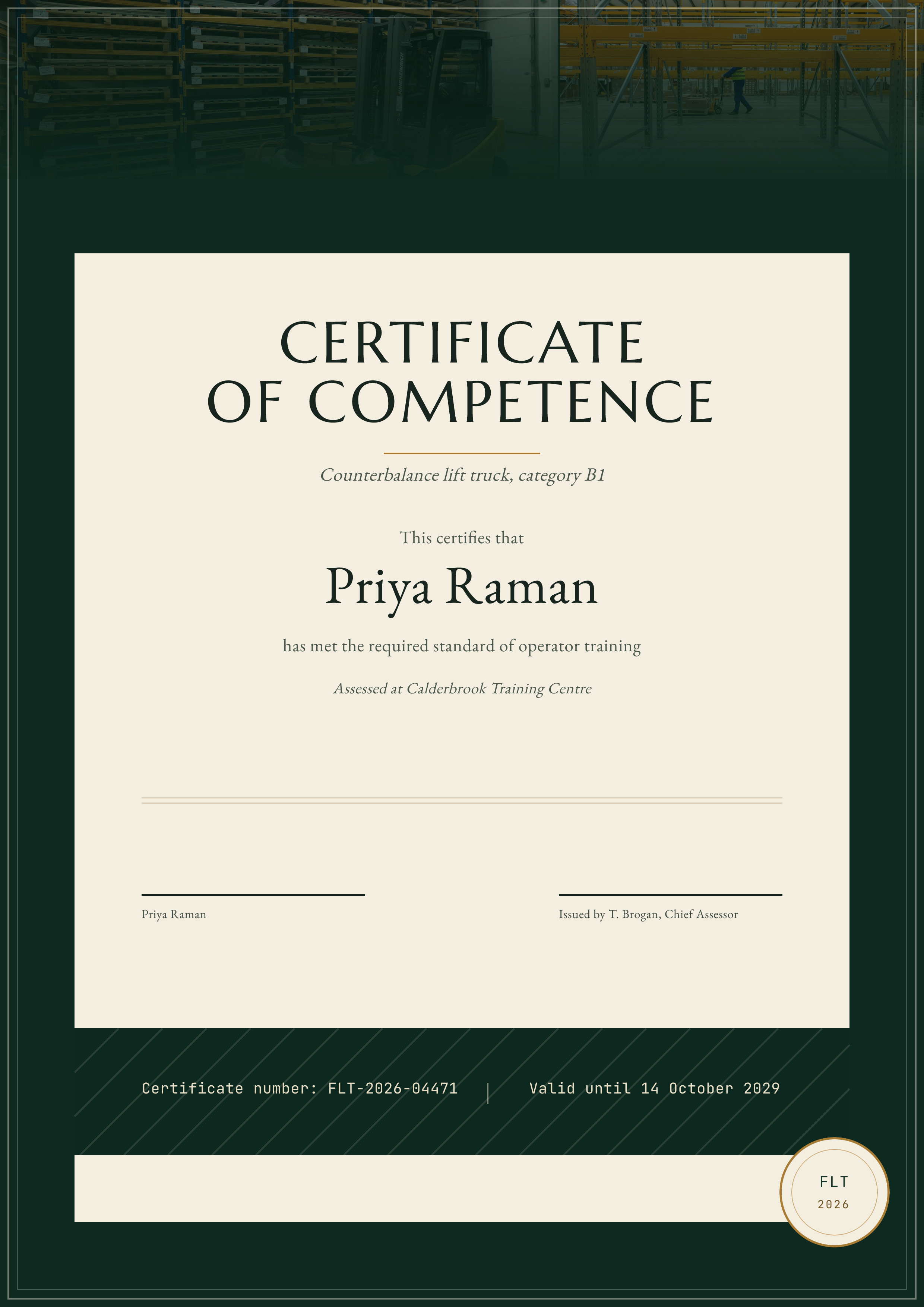 Forklift Operator Certification