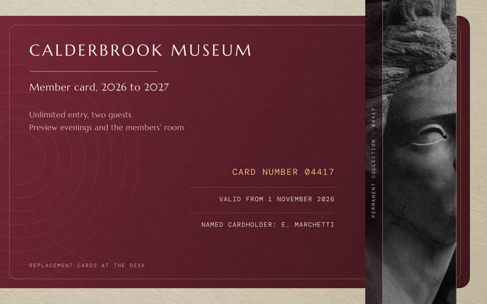 Museum Membership Card