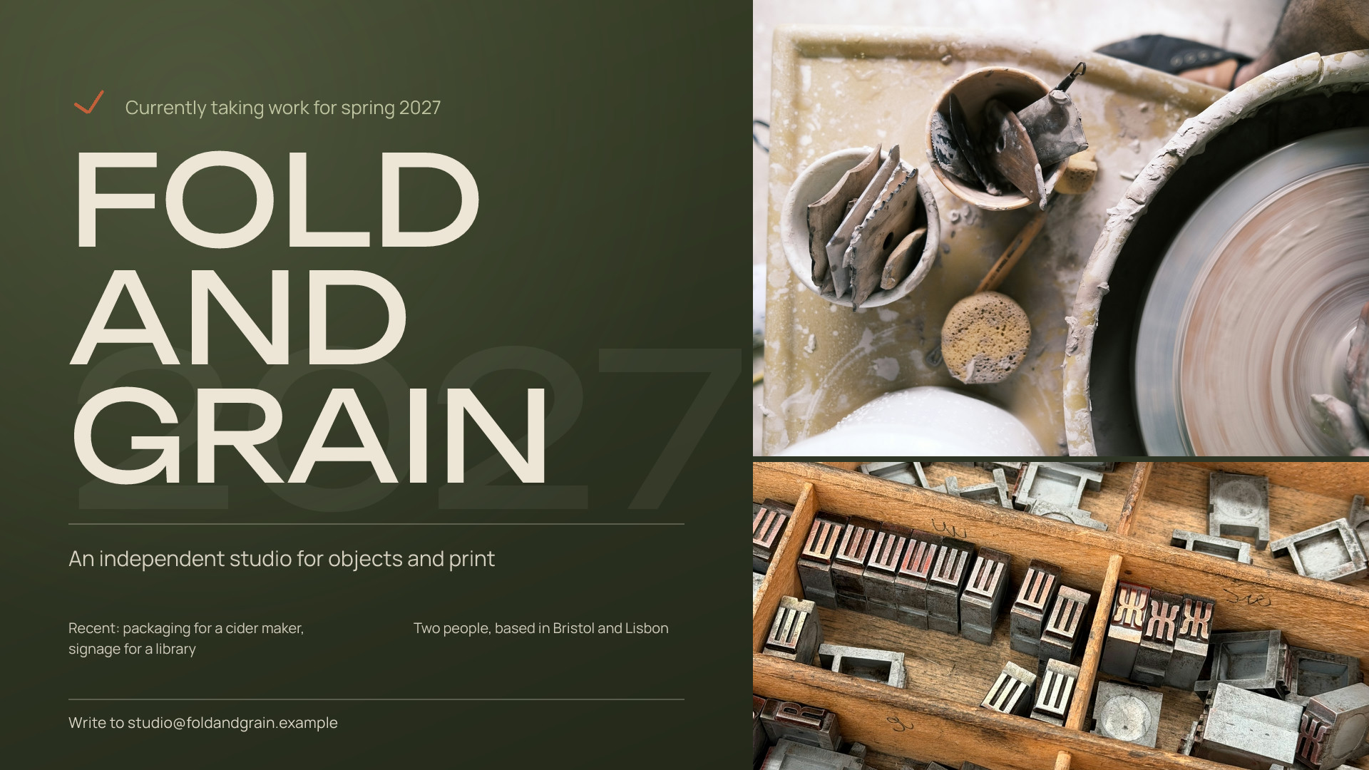 Design Studio Portfolio Hero
