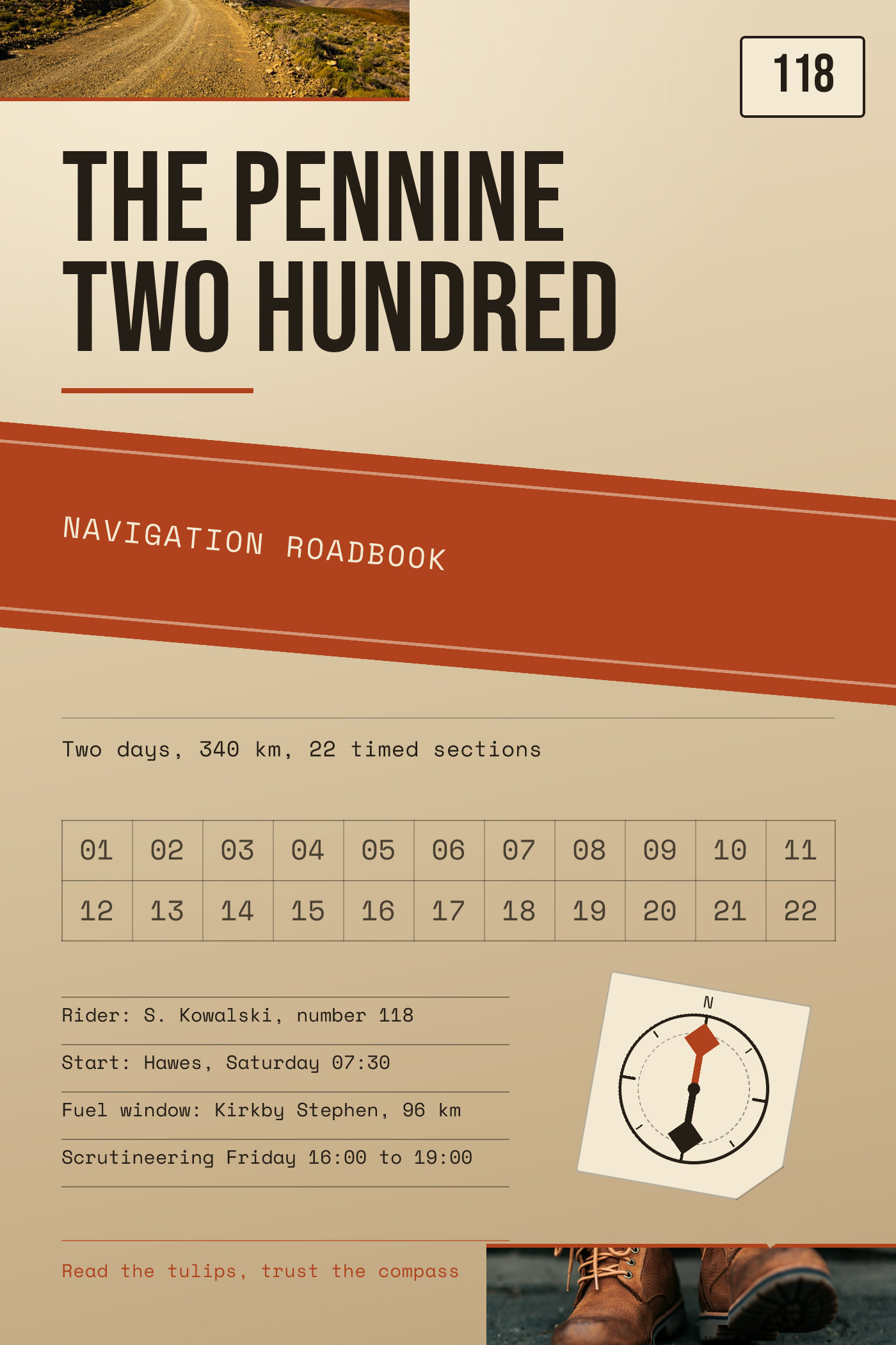 Motorcycle Rally Roadbook Cover