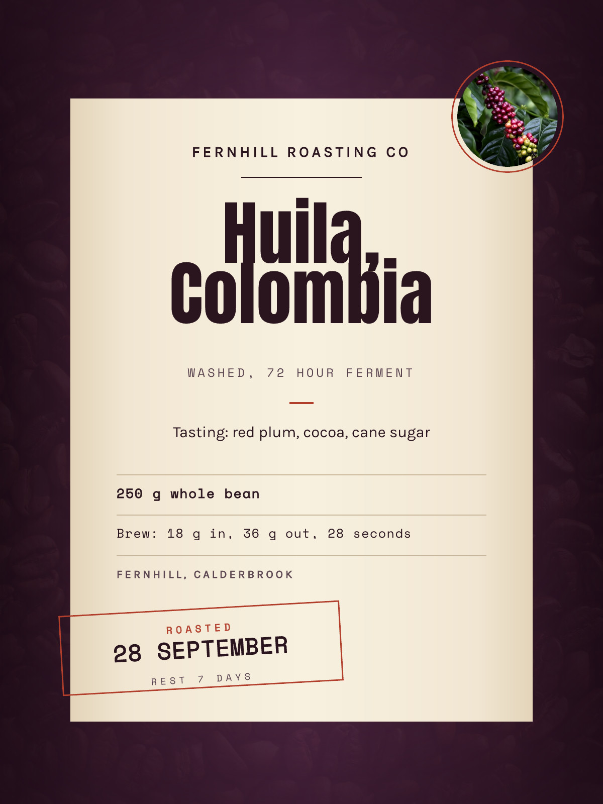 Coffee Bag Label