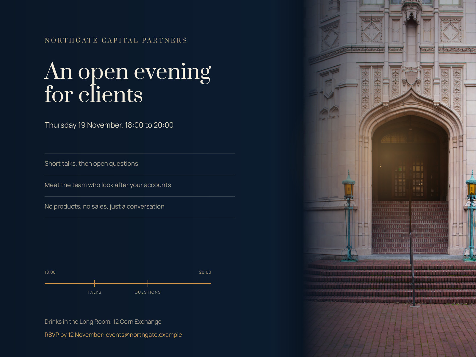 Client Open Evening Invitation