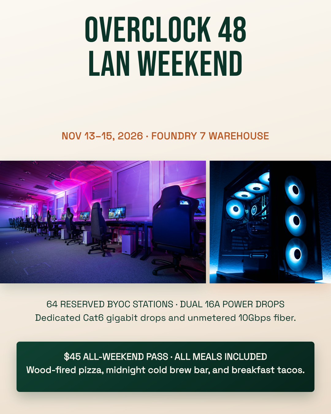 Overclock 48 — Weekend LAN Party & BYOC Pass