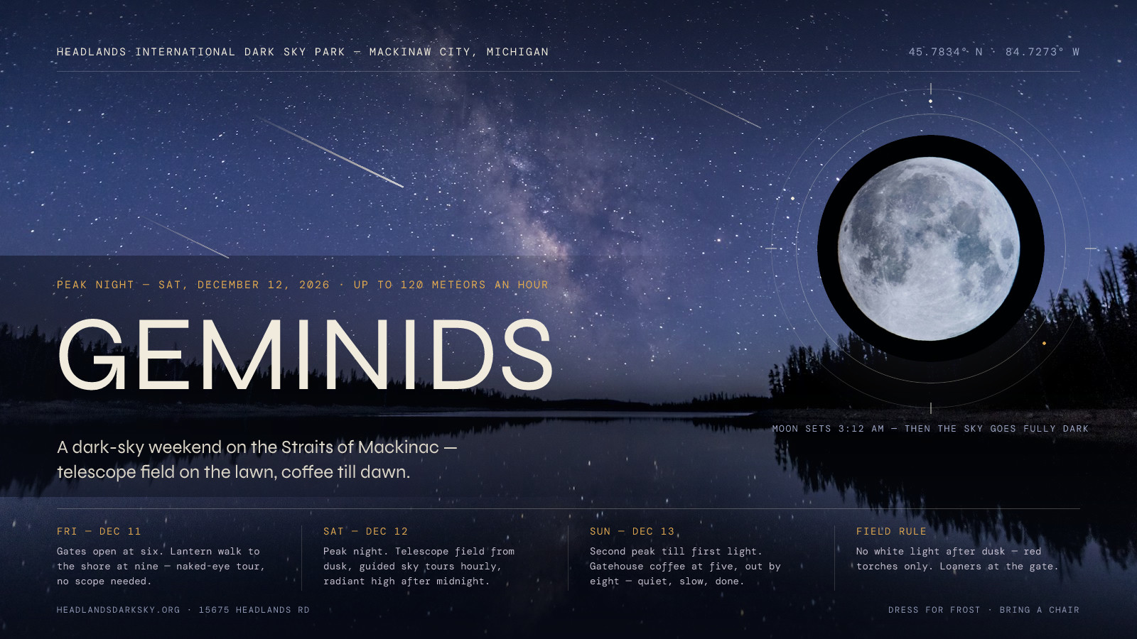 Geminids Dark Sky Weekend